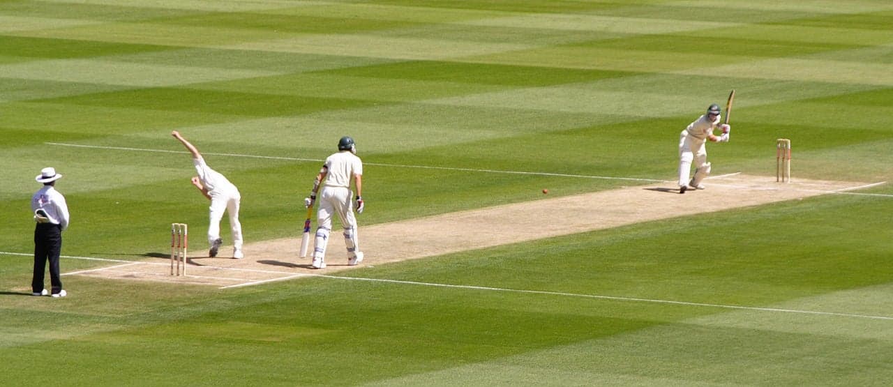 Cricket being played at the Sir Vivian Richards Stadium in Antigua